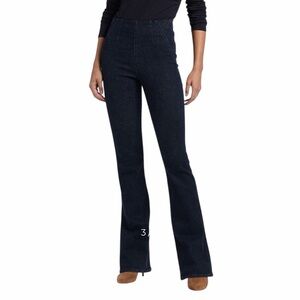 VERONICA BEARD CROSBIE STETCH WAIST WIDE LEG HIGH RISE JEANS.